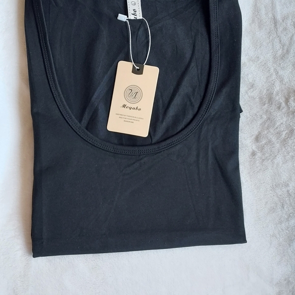 Black Women's Short Sleeve Bodysuit - Picture 8 of 12